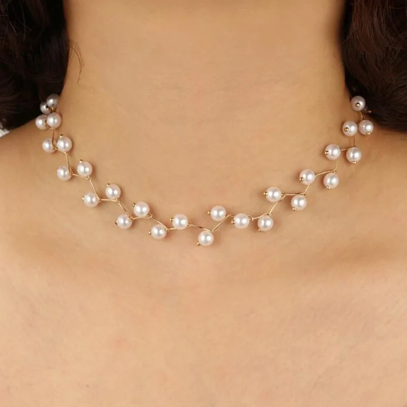 Fashion Women Necklace Choker Pearl Necklace Statement Ladies Collares Gold Color Alloy Jewelry Birthday Gift
Fashion Women Necklace Choker Pearl Necklace Statement Ladies Collares Gold Color Alloy Jewelry Birthday Gift