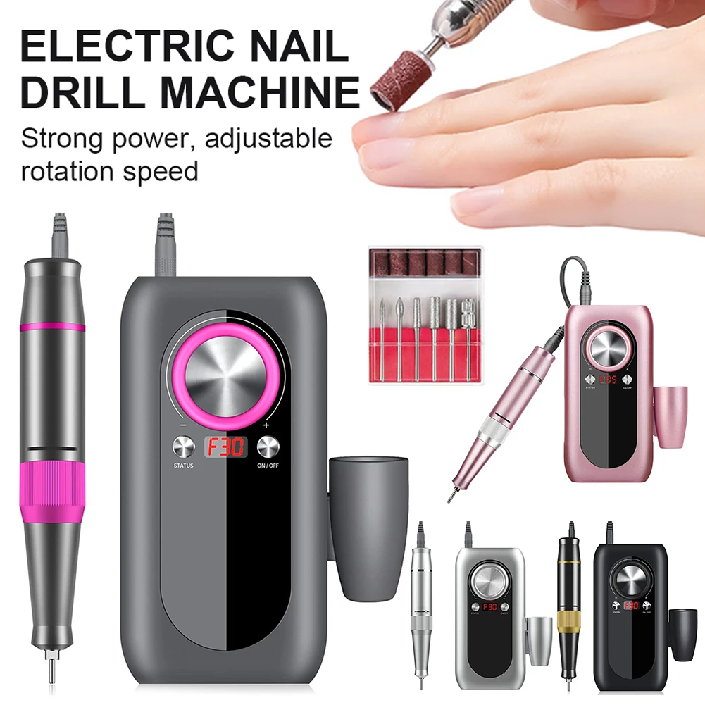 30000RPM Electric Nail Drill Machine Rechargeable Nail File Speed Adjustable Nail Drill Pen LCD Display Nail Art Manicure Tool
30000RPM Electric Nail Drill Machine Rechargeable Nail File Speed Adjustable Nail Drill Pen LCD Display Nail Art Manicure Tool