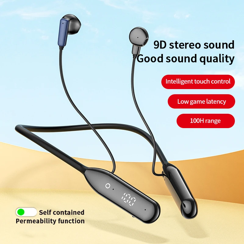 

Genuine OKSJ Bluetooth Headphones Sports Neck Wireless Running Headset ENC Noise Reduction Large Capacity Battery Sweatproof NEW