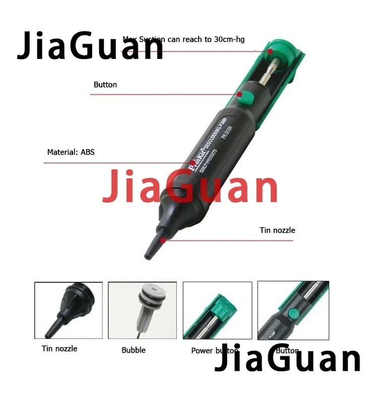 1pcs Proskit sucker 8PK-366N-G Desoldering Pump Suction Tin Solder Suckers Desoldering Gun Soldering Iron Pen
1pcs Proskit sucker 8PK-366N-G Desoldering Pump Suction Tin Solder Suckers Desoldering Gun Soldering Iron Pen