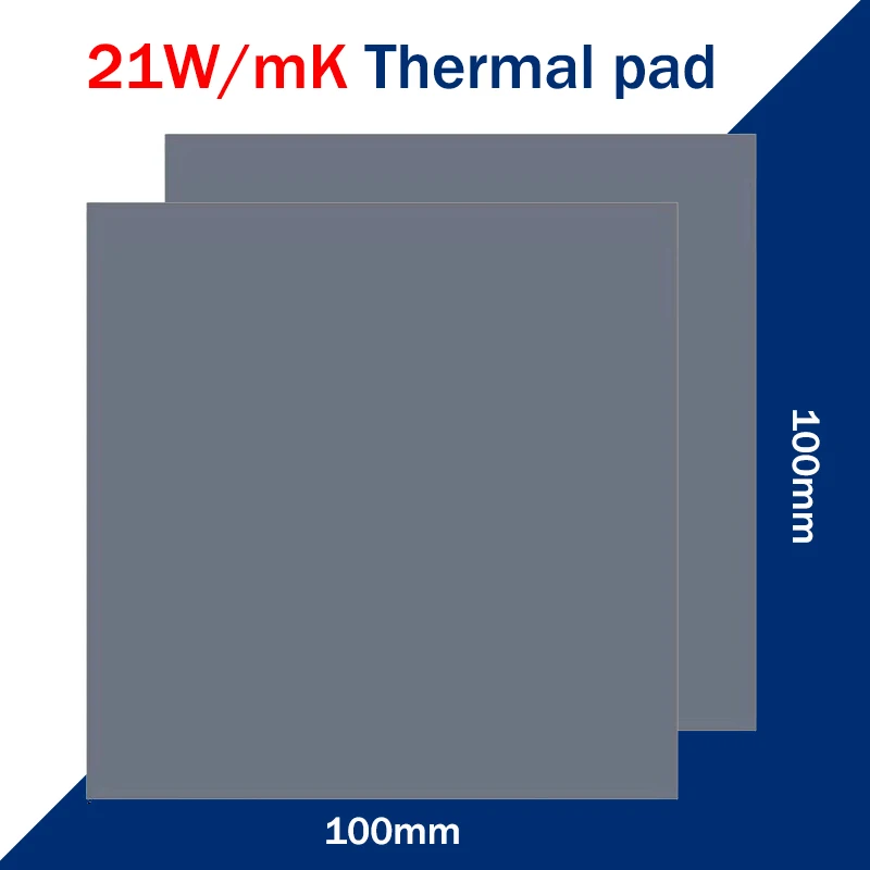 21 W/mK Thermal conductivity Thermal pad 100x100mm High quality CPU Heatsink Cooling Conductive Silicone Pad thermal insulation
21 W/mK Thermal conductivity Thermal pad 100x100mm High quality CPU Heatsink Cooling Conductive Silicone Pad thermal insulation