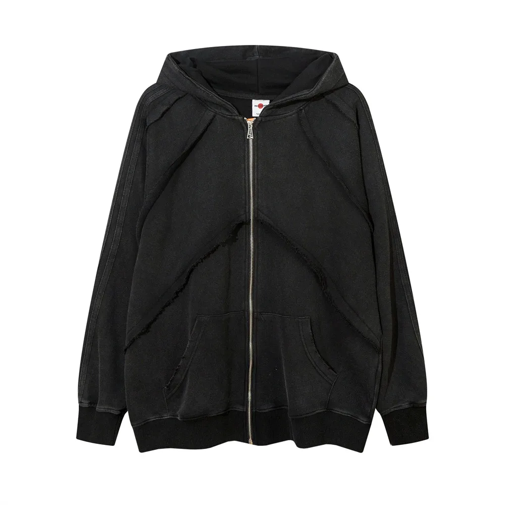 Spring and autumn stitching woolen edge hoodie hoodie men's autumn loose street logo solid color long-sleeve zipper hoodie
Spring and autumn stitching woolen edge hoodie hoodie men's autumn loose street logo solid color long-sleeve zipper hoodie