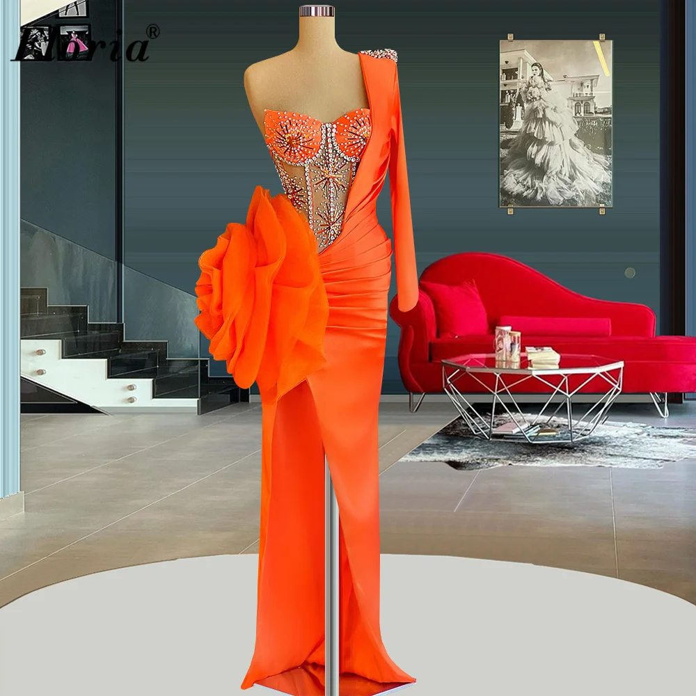 One Shoulder Orange Celebrity Dresses With Side Slit Crystals Special Prom Dresses For Women Vestidos De Noche Pageant Dresses
One Shoulder Orange Celebrity Dresses With Side Slit Crystals Special Prom Dresses For Women Vestidos De Noche Pageant Dresses