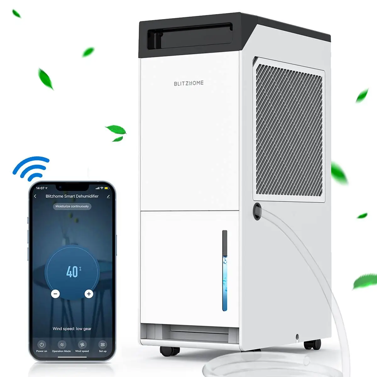 3.5L Smart Dehumidifier with Intelligent Humidity APP Control 232oz/Day 24H Timer 3 Modes Air Dryer For Home Bathroom Basement
3.5L Smart Dehumidifier with Intelligent Humidity APP Control 232oz/Day 24H Timer 3 Modes Air Dryer For Home Bathroom Basement