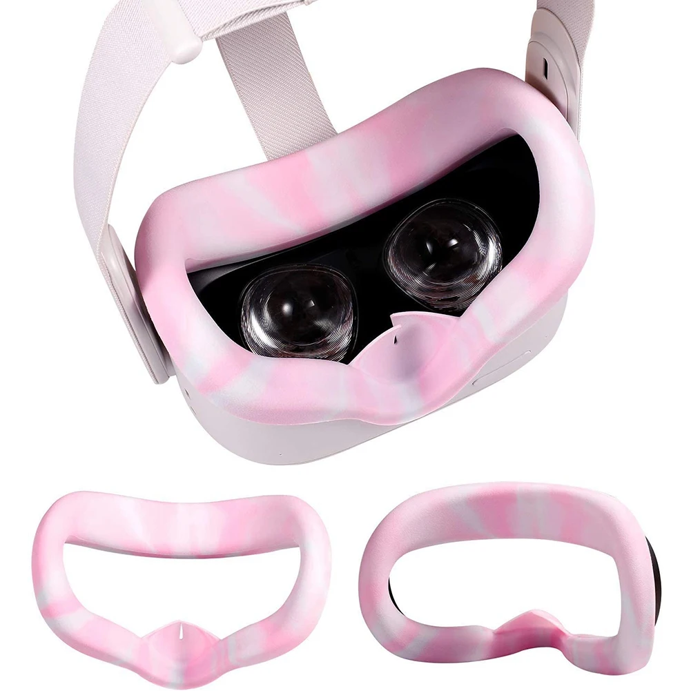 2PCS VR Silicone Cover for Quest 2 Headset Facial Cover Eyes Mask Sweat Proof Light Proof Anti-Leakage(Pink)
2PCS VR Silicone Cover for Quest 2 Headset Facial Cover Eyes Mask Sweat Proof Light Proof Anti-Leakage(Pink)