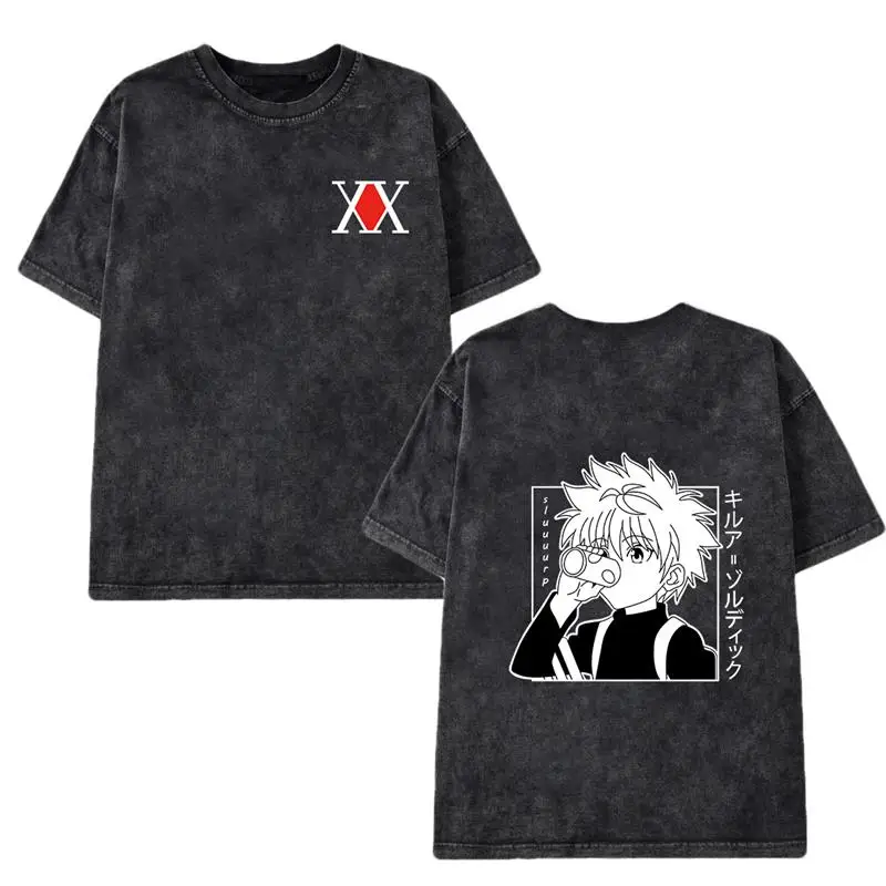 Anime Hunter X Hunter T-shirts Men Retro Washed Summer Tops Tees Harajuku Tshirt 2022 Streetwear Hip Hop Male Printed T Shirt
Anime Hunter X Hunter T-shirts Men Retro Washed Summer Tops Tees Harajuku Tshirt 2022 Streetwear Hip Hop Male Printed T Shirt