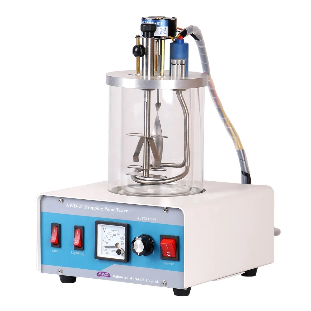 AWD-21 Dropping Point Tester for Lubricating Grease ASTM D566 Oil Tester astm d566 Grease Drop Test Dropping point Grease Meter
AWD-21 Dropping Point Tester for Lubricating Grease ASTM D566 Oil Tester astm d566 Grease Drop Test Dropping point Grease Meter
