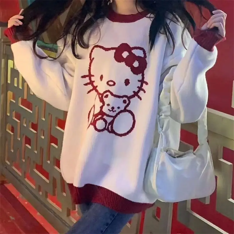 Sanrio Kawaii Hello Kitty аниме милый свитер академический стиль милый мультяшный пуловер вязаная одежда Jk удобная одежда подарок для девочек
Sanrio Kawaii Hello Kitty аниме милый свитер академический стиль милый мультяшный пуловер вязаная одежда Jk удобная одежда подарок для девочек