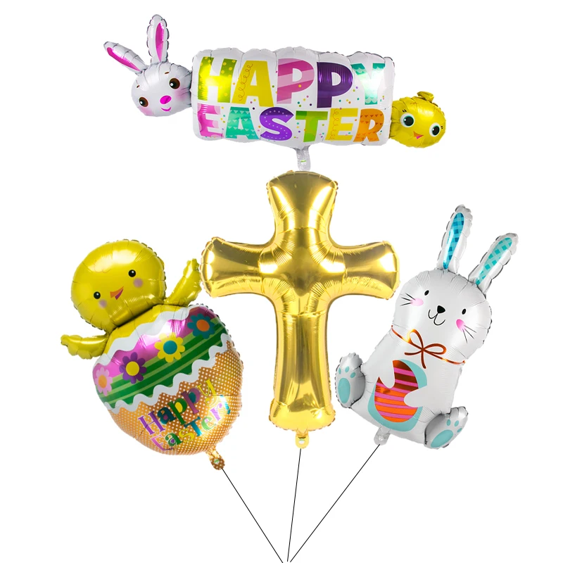 4pcs Rabbit Chick Cross Shape Foil Balloons set Christening Easter Decoration Helium Globos Birthday Party Baby Shower Supplies
4pcs Rabbit Chick Cross Shape Foil Balloons set Christening Easter Decoration Helium Globos Birthday Party Baby Shower Supplies