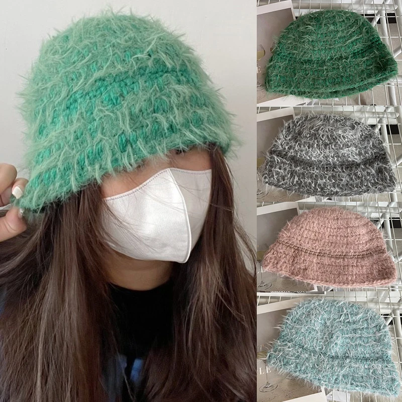 Women Bucket Hats Winter Sweet Knitted Caps Fashion Ear Protection Ski Hats Warm Beanie Gorros Vintage Wool Fisherman Hat
Women Bucket Hats Winter Sweet Knitted Caps Fashion Ear Protection Ski Hats Warm Beanie Gorros Vintage Wool Fisherman Hat