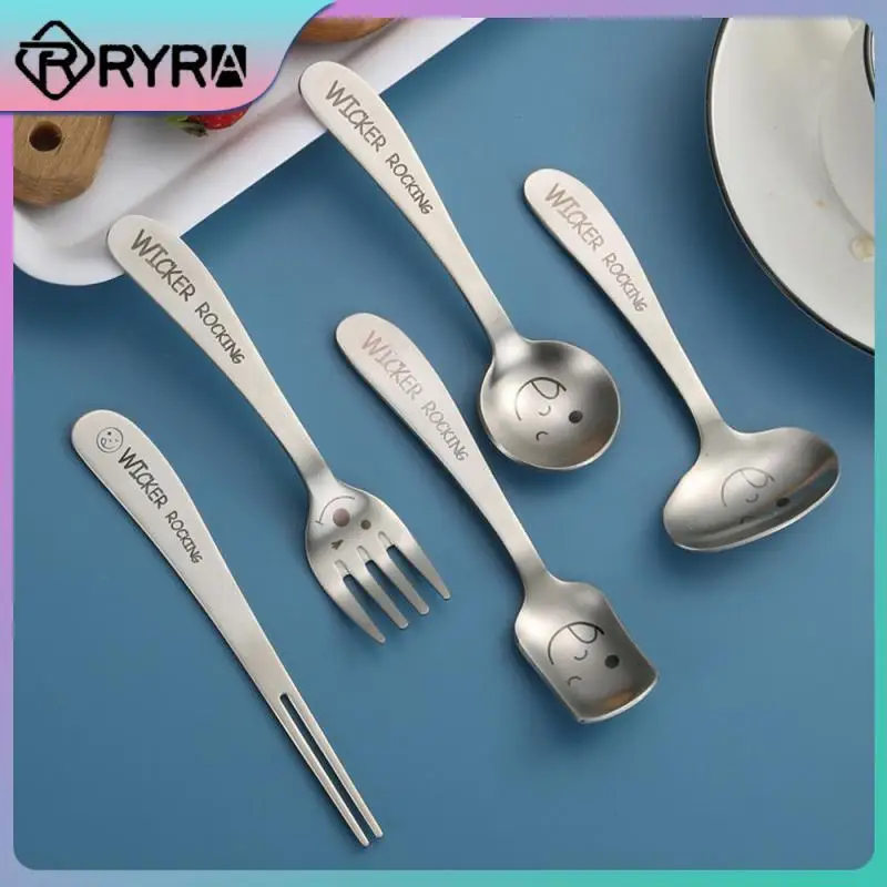 304 Stainless Steel Fork Durable Spoon Household Portable Smiling Face Spoon Tableware Strong Feeding Spoon Cartoon Hanami
304 Stainless Steel Fork Durable Spoon Household Portable Smiling Face Spoon Tableware Strong Feeding Spoon Cartoon Hanami