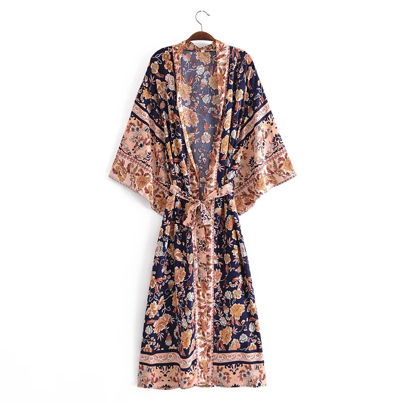 Japanese Clothes Floral Print Long Kimono Shirt Hippie Women Lacing Up Tie Bow Sashes Cardigan Loose Blouse Tops Holiday
Japanese Clothes Floral Print Long Kimono Shirt Hippie Women Lacing Up Tie Bow Sashes Cardigan Loose Blouse Tops Holiday