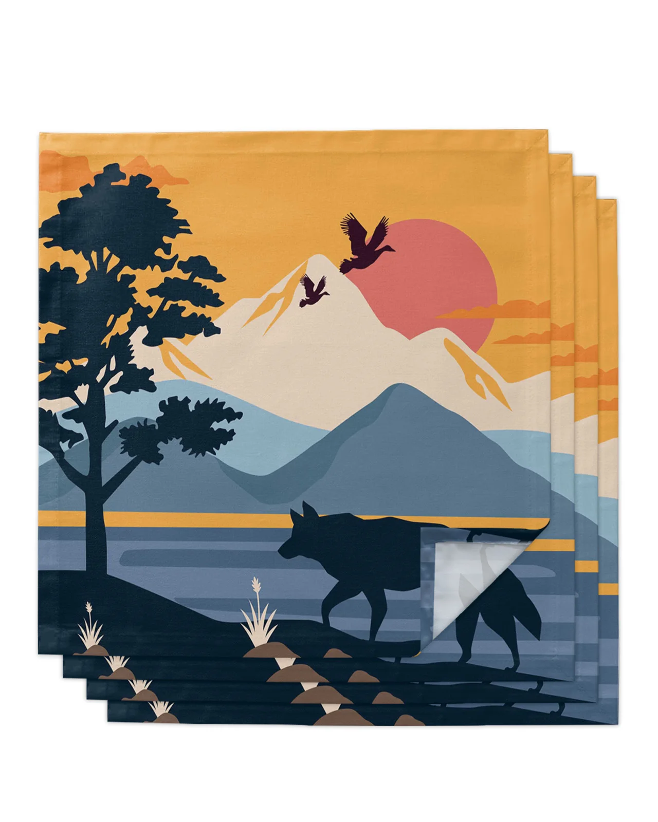 4pcs Wolf Silhouette Mountain Square 50cm Table Napkin Party Wedding Decoration Table Cloth Kitchen Dinner Serving Napkins
4pcs Wolf Silhouette Mountain Square 50cm Table Napkin Party Wedding Decoration Table Cloth Kitchen Dinner Serving Napkins