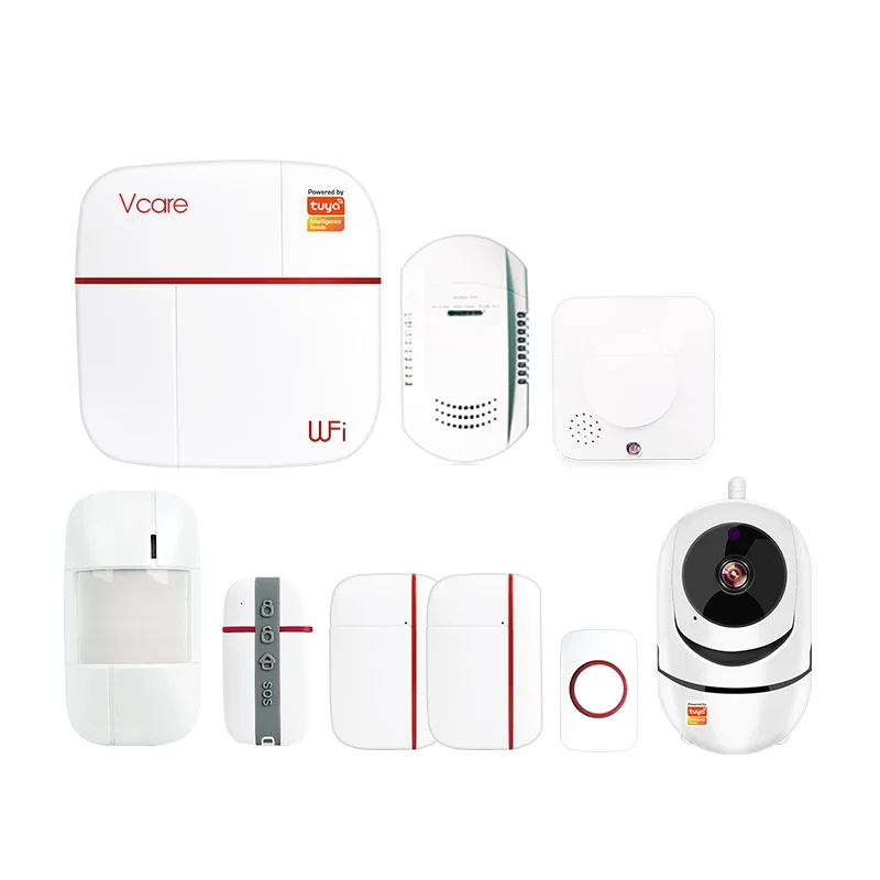 Tuya Smart Alarm WiFi GSM Wireless House Anti Intrusion Alarm Security System For family safety home alarm system kit
Tuya Smart Alarm WiFi GSM Wireless House Anti Intrusion Alarm Security System For family safety home alarm system kit