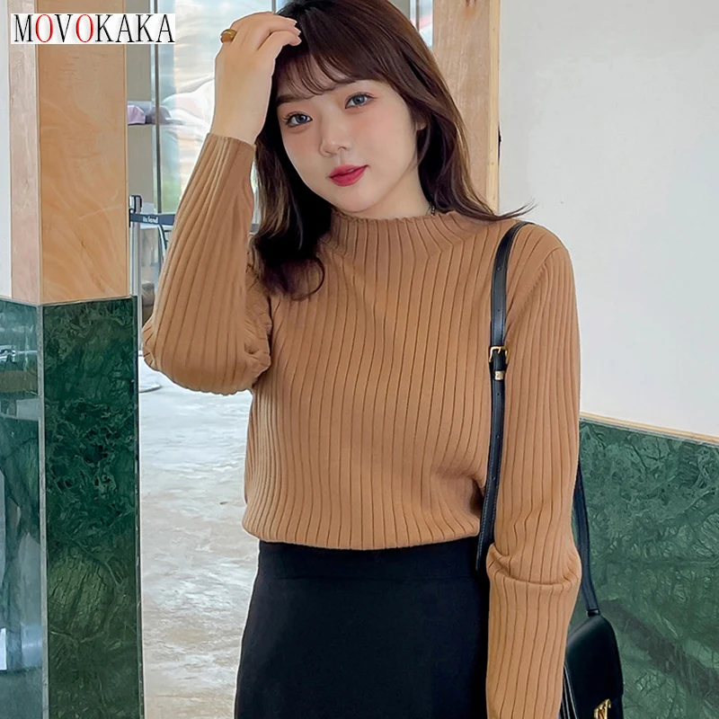 MOVOKAKA Oversize Knitted Turtleneck Sweaters Women Soft Warm Bottoming Pullovers Women Slim Basic Sweater Pullover Pull 3XL 4XL
MOVOKAKA Oversize Knitted Turtleneck Sweaters Women Soft Warm Bottoming Pullovers Women Slim Basic Sweater Pullover Pull 3XL 4XL