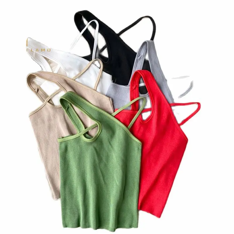 Sexy Iregulaer Designer Cross Camis Women Camisole Summer Hollow Streetwear Sleeveless Crop Top Solid Color Cotton Basic Camis
Sexy Iregulaer Designer Cross Camis Women Camisole Summer Hollow Streetwear Sleeveless Crop Top Solid Color Cotton Basic Camis