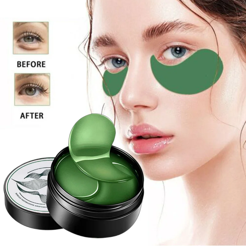 

60pcs Seaweed Gold Collagen Tightening Eye Mask Anti-Wrinkle Hydrating Nourishing Eye Patches For Puffy Eyes Dark Circles