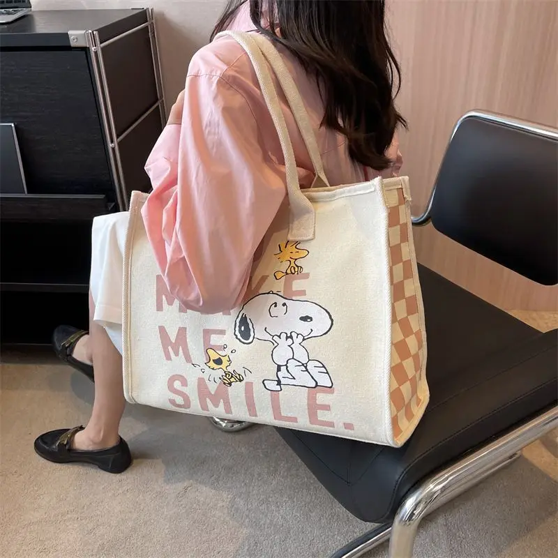 Japanese Cartoon Snoopy Thick Shopping Bag Women 2023 New Ins Canvas Large Capacity Shoulder Bag Handbag Designer Luxury Purse
Japanese Cartoon Snoopy Thick Shopping Bag Women 2023 New Ins Canvas Large Capacity Shoulder Bag Handbag Designer Luxury Purse