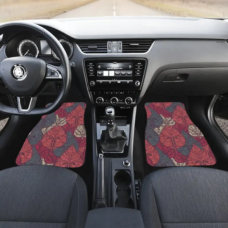 Pink Red Tribal Leaves Floral Flowers Car Floor Mats Set, Front and Back Floor Mats for Car, Car Accessories
Pink Red Tribal Leaves Floral Flowers Car Floor Mats Set, Front and Back Floor Mats for Car, Car Accessories