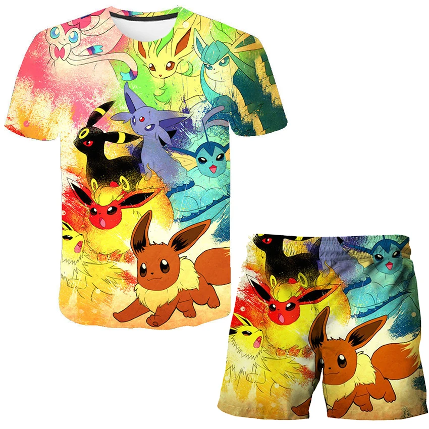 New Summer Baby Pokemon Clothes Suit Children Fashion Boys Girls Cartoon T-Shirt Shorts 2Pcs set Casual Clothing Kids Tracksuits
New Summer Baby Pokemon Clothes Suit Children Fashion Boys Girls Cartoon T-Shirt Shorts 2Pcs set Casual Clothing Kids Tracksuits