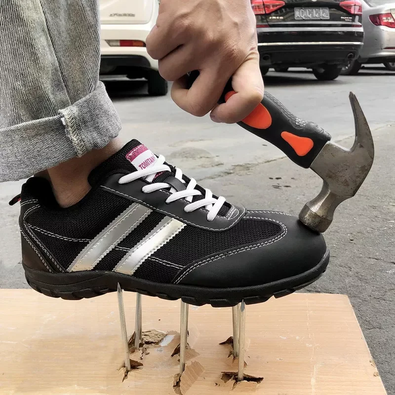 Кроссовки мужские легкие, безопасная обувь для работы, Повседневные Дышащие, защита от ударов, защита от пирсинга
Кроссовки мужские легкие, безопасная обувь для работы, Повседневные Дышащие, защита от ударов, защита от пирсинга