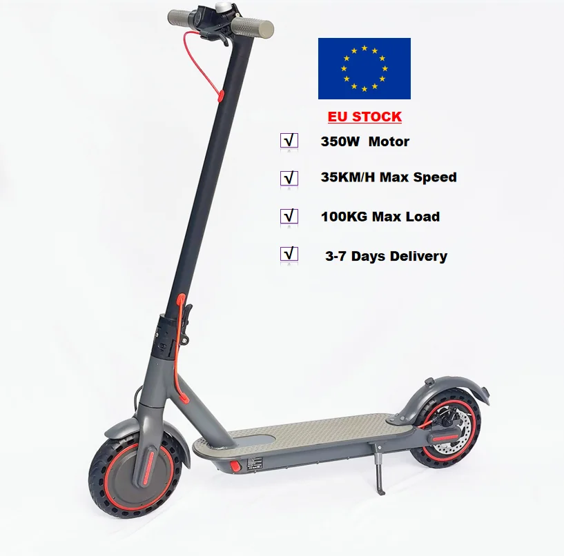 

USA / EU Stock 350W 36V 10.4AH Solid Tyre Foldable 8.5 Inch 35KM/H With RC Security Lock APP Electric Scooter
