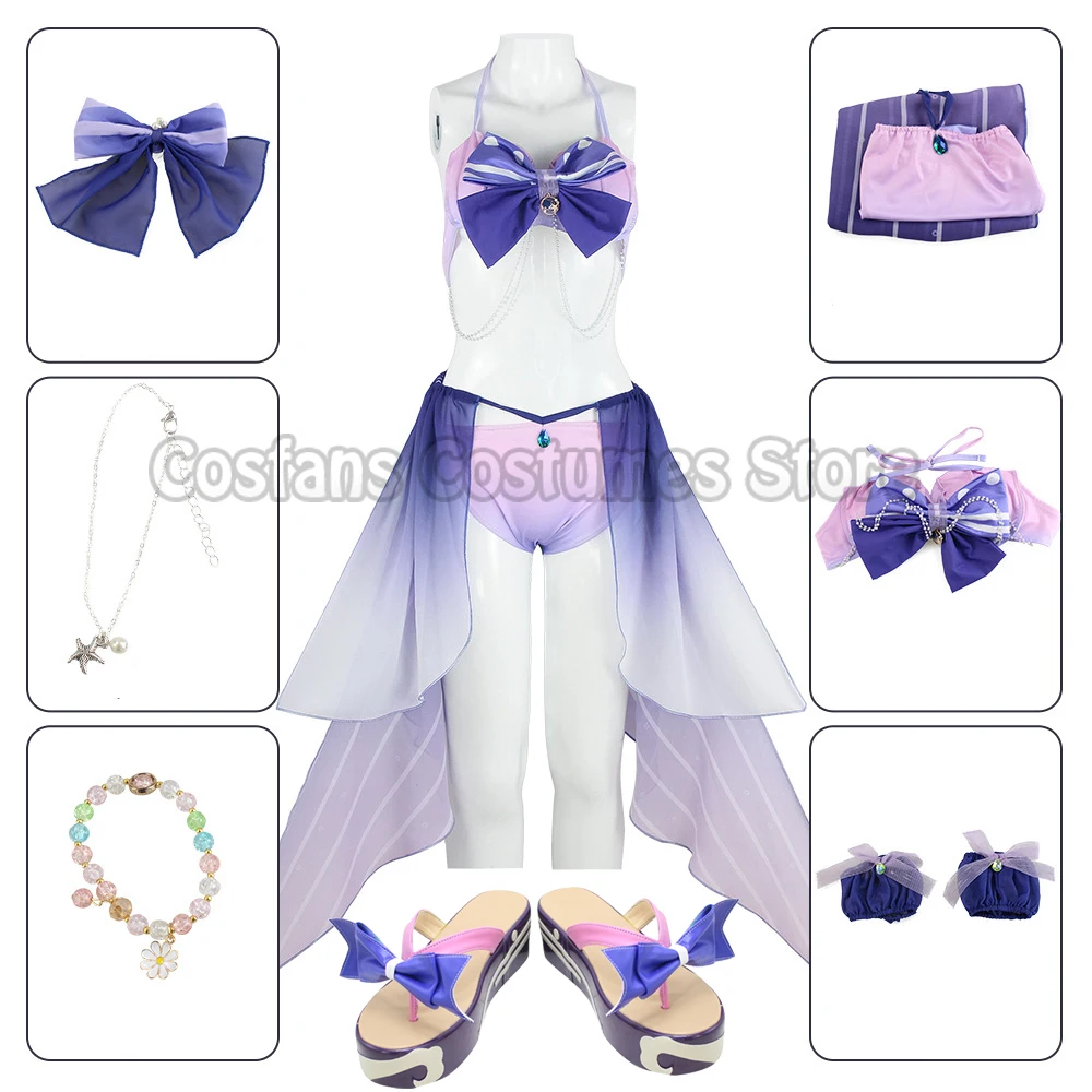 Купальник для косплея Genshin Impact Fanart Kokomi Sangonomiya, эксклюзивный авторизационный парик, карнавальные костюмы на Рождество, Хэллоуин 
Купальник для косплея Genshin Impact Fanart Kokomi Sangonomiya, эксклюзивный авторизационный парик, карнавальные костюмы на Рождество, Хэллоуин