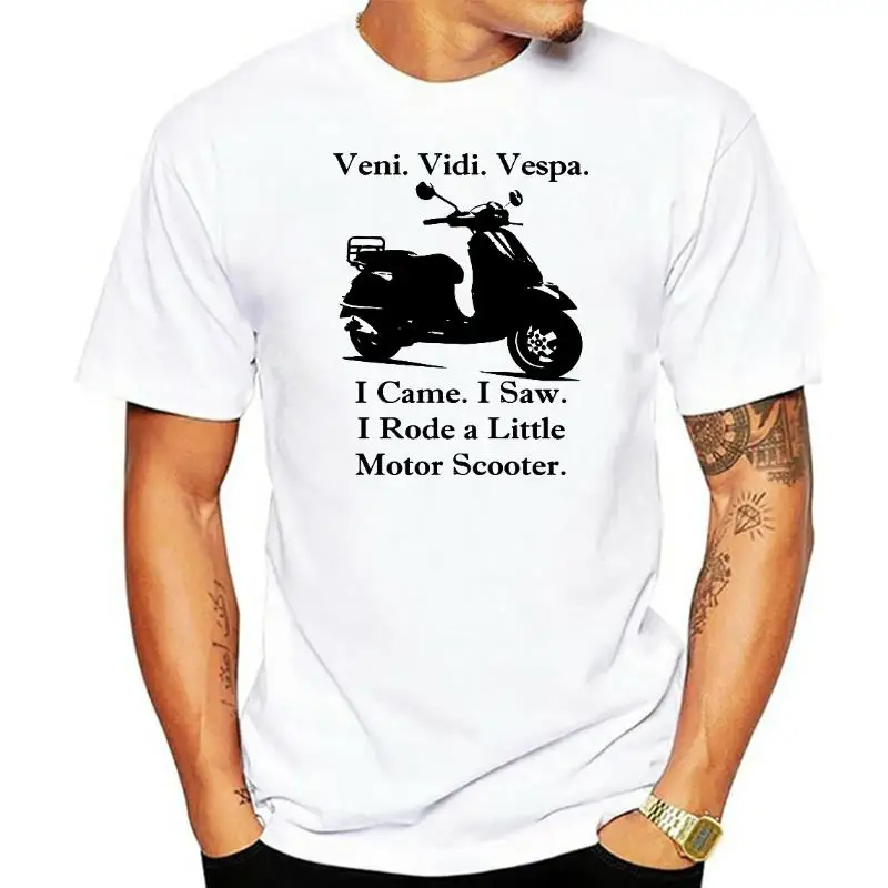 Veni Vidi Vespa! Мужская черно-белая футболка, хлопковая футболка, футболка I Came I Seen I покорила топы, Забавные футболки для мотоциклистов
Veni Vidi Vespa! Мужская черно-белая футболка, хлопковая футболка, футболка I Came I Seen I покорила топы, Забавные футболки для мотоциклистов