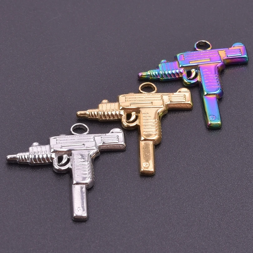 Punk Pistol Rainbow Charm Stainless Steel Pendant Charm For Jewelry Making Neckalce for Women/Men Supplies DIY Handmade Material
Punk Pistol Rainbow Charm Stainless Steel Pendant Charm For Jewelry Making Neckalce for Women/Men Supplies DIY Handmade Material