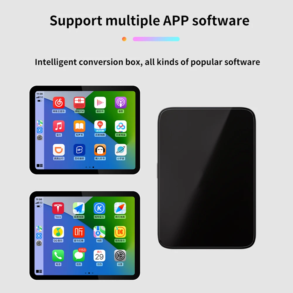 Беспроводной адаптер CarPlay для моделей Tesla, Ai Box WiFi 5G-Connect, обновленная онлайн-карта, музыка, автомобильные электронные аксессуары
Беспроводной адаптер CarPlay для моделей Tesla, Ai Box WiFi 5G-Connect, обновленная онлайн-карта, музыка, автомобильные электронные аксессуары
