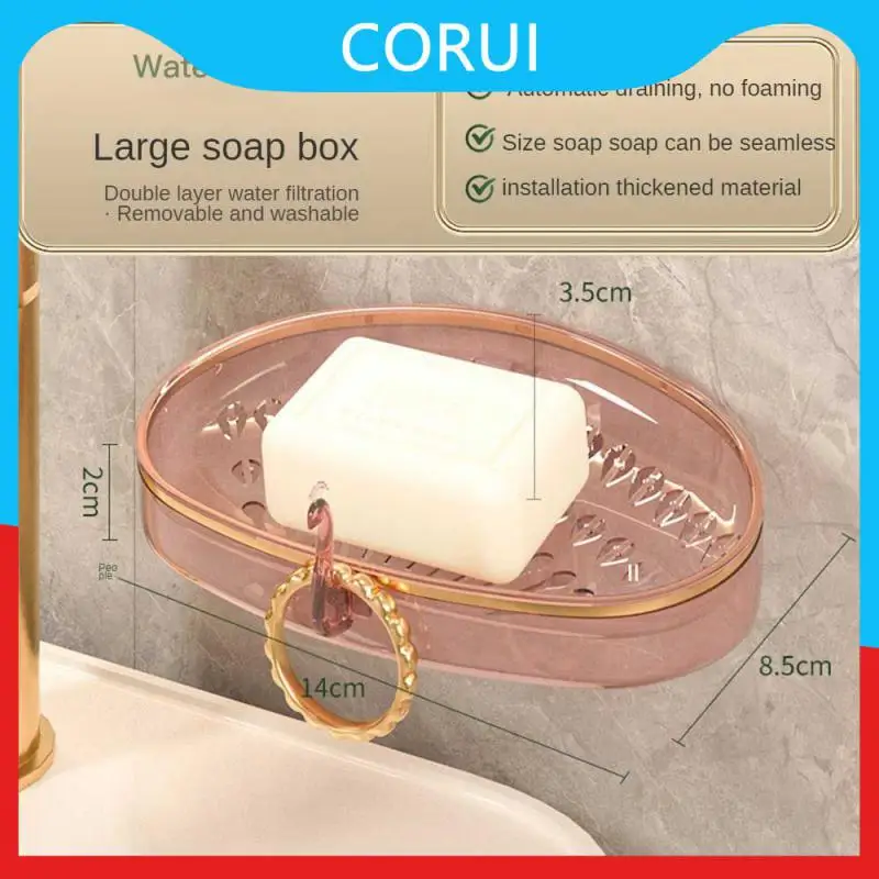 Single Layer Soap Storage Rack Punch-free Wall-mounted Soap Rack With Drain Water Suction Cup Bathroom Accessorie Pet Soap Box
Single Layer Soap Storage Rack Punch-free Wall-mounted Soap Rack With Drain Water Suction Cup Bathroom Accessorie Pet Soap Box