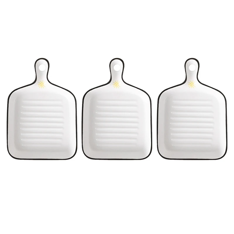 3 Pcs Ceramic Bakeware Black Top Painted Ceramic Single Handle Dinner Plate Ceramic Bakeware Bakeware
3 Pcs Ceramic Bakeware Black Top Painted Ceramic Single Handle Dinner Plate Ceramic Bakeware Bakeware