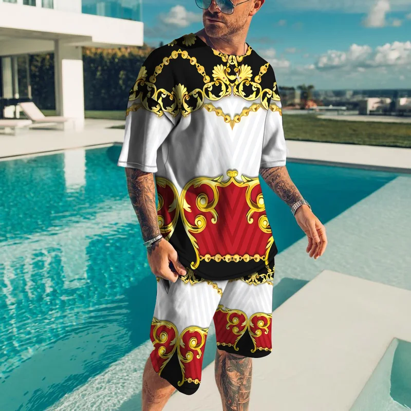 2022 Sunmmer 3D Print Harajuku O-neck Men's T-shirt Suit Vintage Style Oversized Street Wear Short Sleeve+Shorts 2 Piece Set
2022 Sunmmer 3D Print Harajuku O-neck Men's T-shirt Suit Vintage Style Oversized Street Wear Short Sleeve+Shorts 2 Piece Set