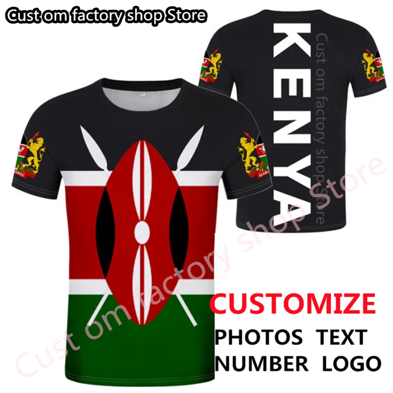 

KENYA t shirt diy free custom made name number ken t-shirt nation flag ke swahili republic kenyan country print photo 0 clothing