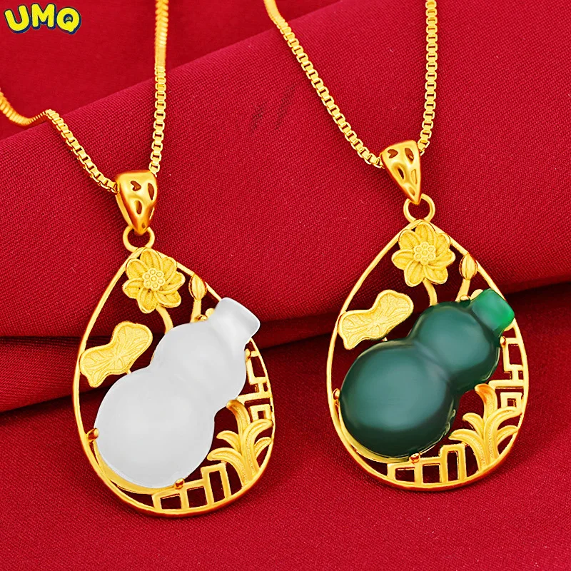 Hi Japan and South Korea Collarbone Chain Gourd 24k Gold Pendant Necklace for Party Jewelry with Chain Choker Birthday Gift Girl
Hi Japan and South Korea Collarbone Chain Gourd 24k Gold Pendant Necklace for Party Jewelry with Chain Choker Birthday Gift Girl