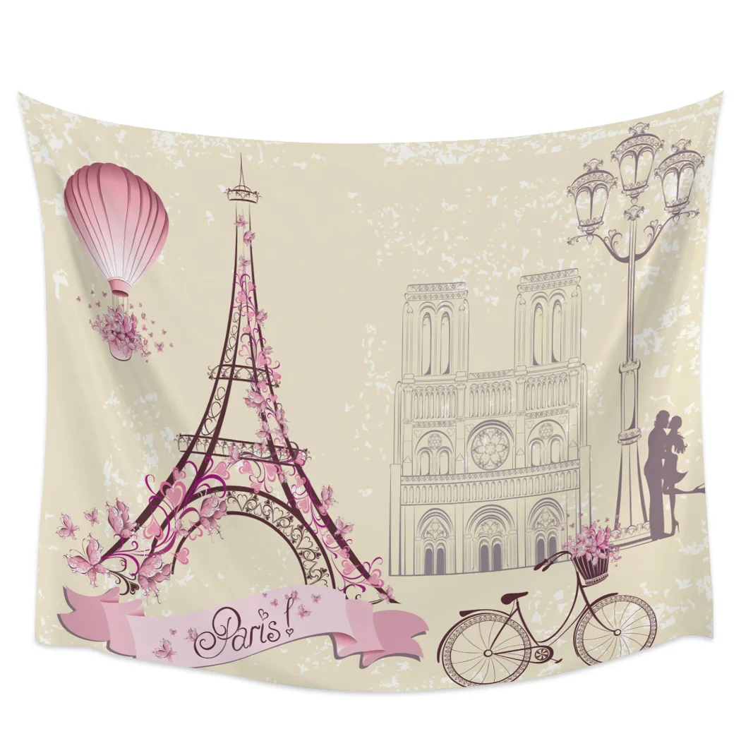 Eiffel Tower Hot Air Balloon Bike Tapestry Background Wall Covering Home Decoration Blanket Bedroom Wall Hanging Tapestries
Eiffel Tower Hot Air Balloon Bike Tapestry Background Wall Covering Home Decoration Blanket Bedroom Wall Hanging Tapestries