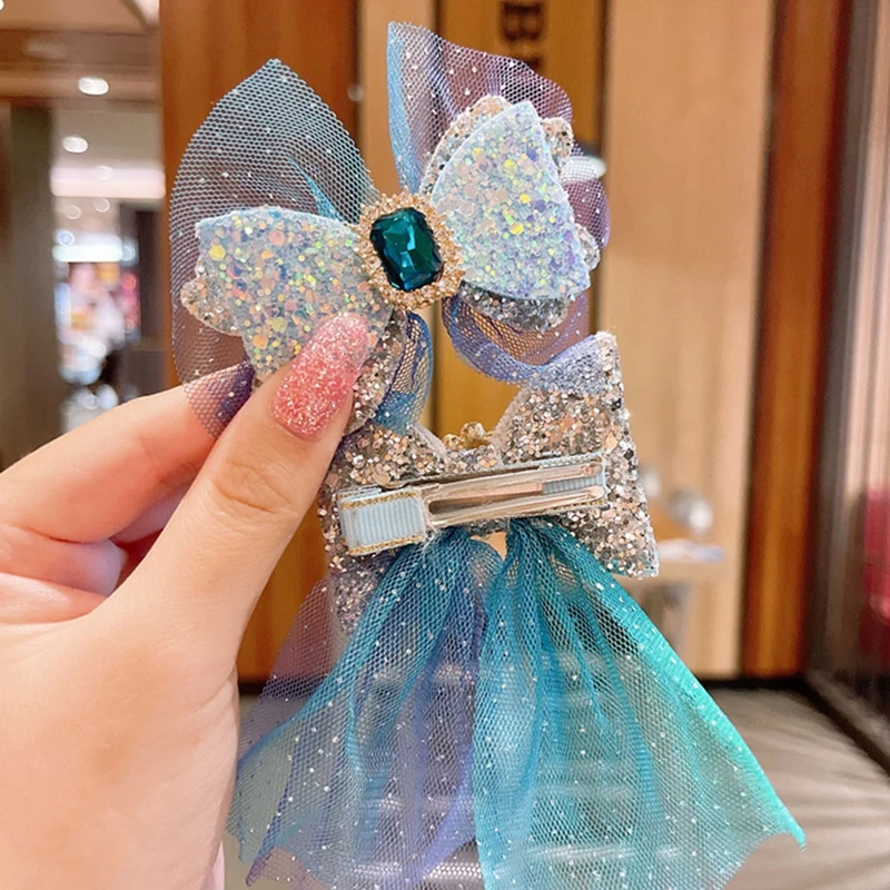 Fashion Big Gauze Bow Hairpins Blue Ice Snow Glitter Gemstone Crown Bowknot Hair Clips Princess Headwear Hair Accessories 
Fashion Big Gauze Bow Hairpins Blue Ice Snow Glitter Gemstone Crown Bowknot Hair Clips Princess Headwear Hair Accessories