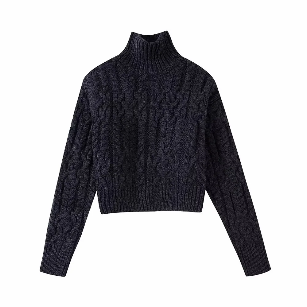 Женский Однотонный свитер PB & ZA, короткий пуловер, винтажная Повседневная простая водолазка черного цвета, женская трикотажная одежда для о...
Женский Однотонный свитер PB & ZA, короткий пуловер, винтажная Повседневная простая водолазка черного цвета, женская трикотажная одежда для о...