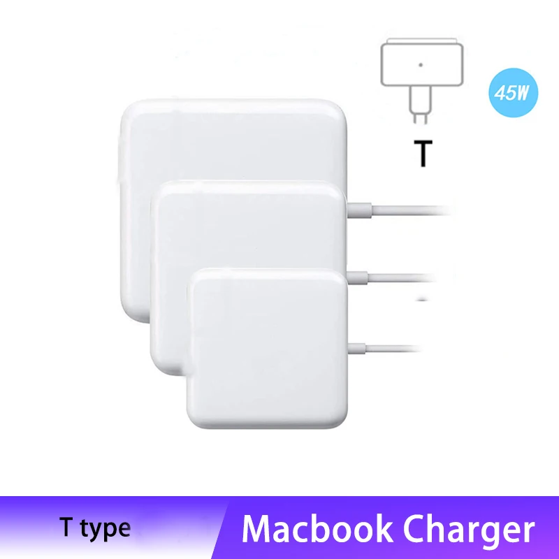 

45W T New Magnetic MagSaf* 2 Power Supply Adapter Notebook Smart Laptop Charger For Macbook Air 11''13'' A1436 A1465 A1466