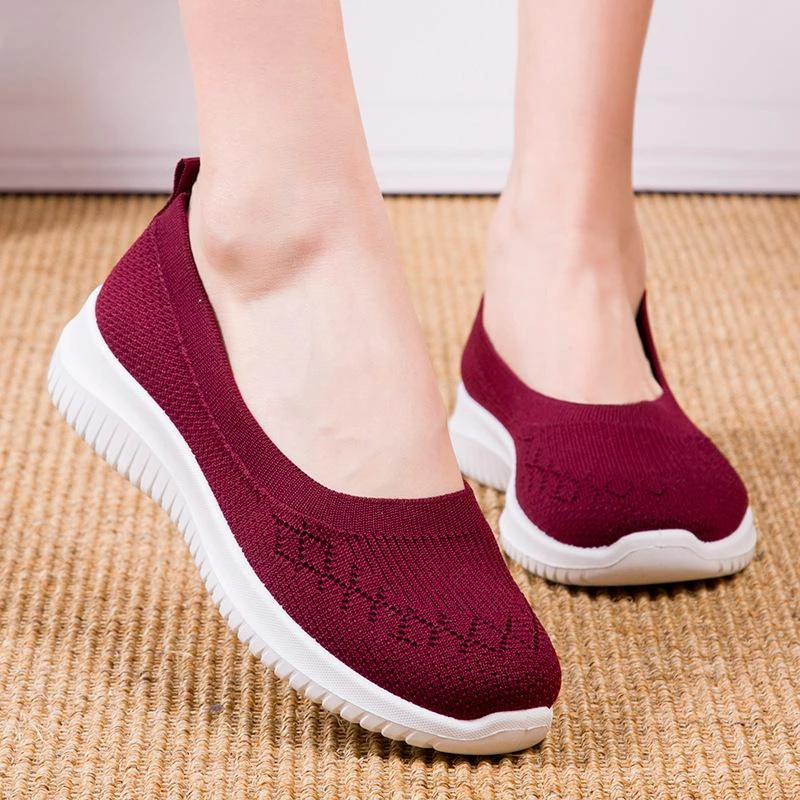 Women's Casual Shoes Light Knitted Flats Summer Breathable Mesh Sneakers Ladies Vulcanized Shoes Outdoor Slip-On Walking Shoes
Women's Casual Shoes Light Knitted Flats Summer Breathable Mesh Sneakers Ladies Vulcanized Shoes Outdoor Slip-On Walking Shoes