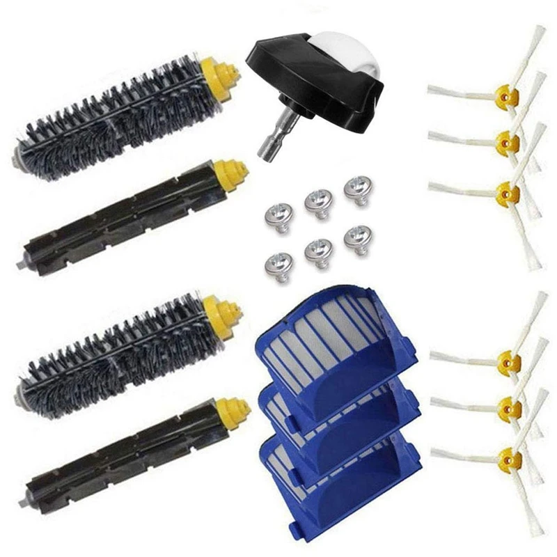 Replacement Parts Robot Accessories Vacuum Cleaner Kit Main Brush Side Brushes Filters For Irobot Roomba 600Series 630 650
Replacement Parts Robot Accessories Vacuum Cleaner Kit Main Brush Side Brushes Filters For Irobot Roomba 600Series 630 650