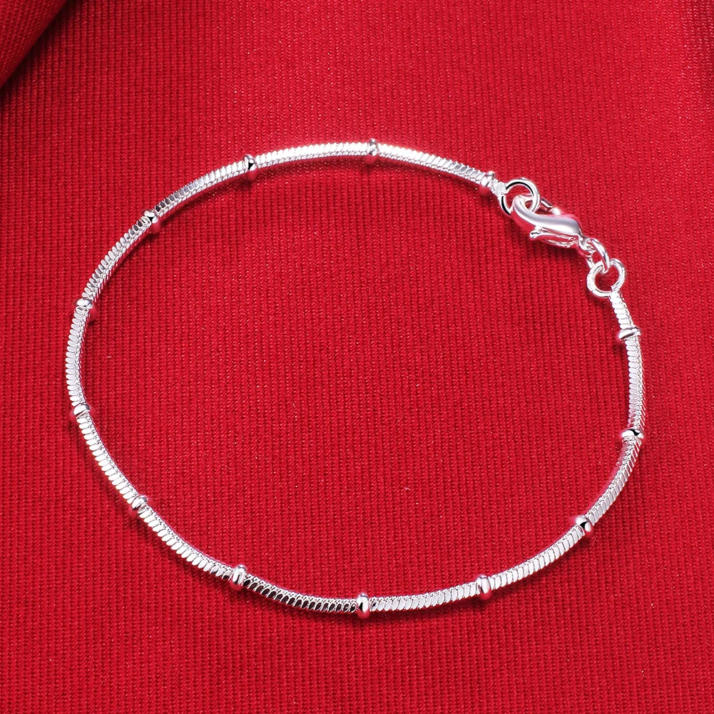 Hot new 925 sterling silver Bracelets for women fine snake bone beads chain fashion Wedding party Christmas gifts Jewelry
Hot new 925 sterling silver Bracelets for women fine snake bone beads chain fashion Wedding party Christmas gifts Jewelry