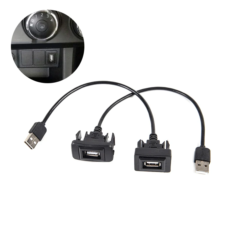 Car Dashboard Flush Mount USB 2.0 Port Panel Male to Female Extension Cable Adapter for Vigo RAV4
Car Dashboard Flush Mount USB 2.0 Port Panel Male to Female Extension Cable Adapter for Vigo RAV4