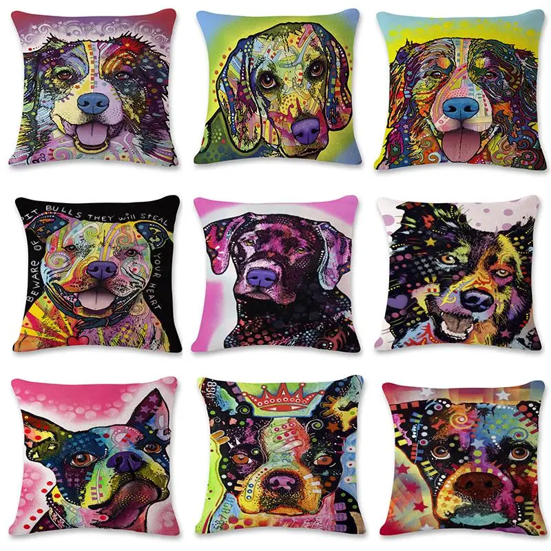 Home Decor Puppy Graffiti Print Polyester Square Pillowcase For Bedroom Living Room funda de almohada
Home Decor Puppy Graffiti Print Polyester Square Pillowcase For Bedroom Living Room funda de almohada