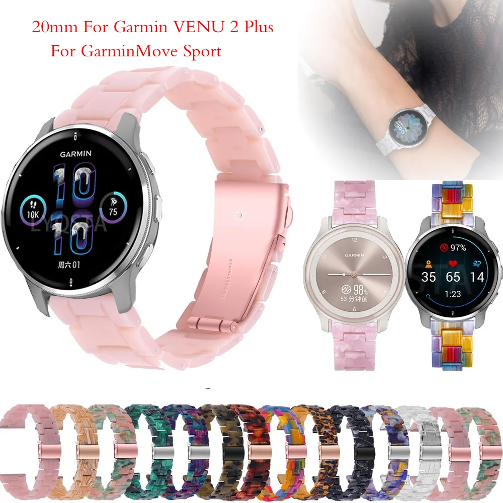 New 20mm Resin Band Strap For GarminMove Sport/VENU 2 Plus/SQ/ Smartwatch Wristband For GarminMove 3/Vivomove HR/Forerunner 55
New 20mm Resin Band Strap For GarminMove Sport/VENU 2 Plus/SQ/ Smartwatch Wristband For GarminMove 3/Vivomove HR/Forerunner 55