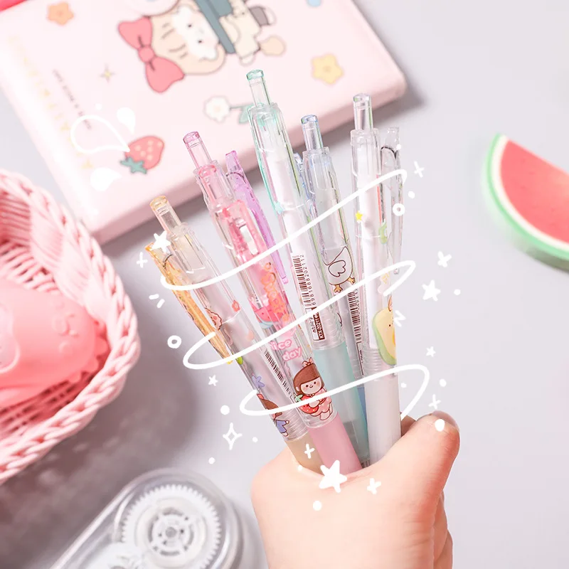 Korea Kawaii Stationary 3pcs Ballpoint Pens for Girls Anime Design Press-type Bullet Gel Pen for School Office Writing Supplies
Korea Kawaii Stationary 3pcs Ballpoint Pens for Girls Anime Design Press-type Bullet Gel Pen for School Office Writing Supplies