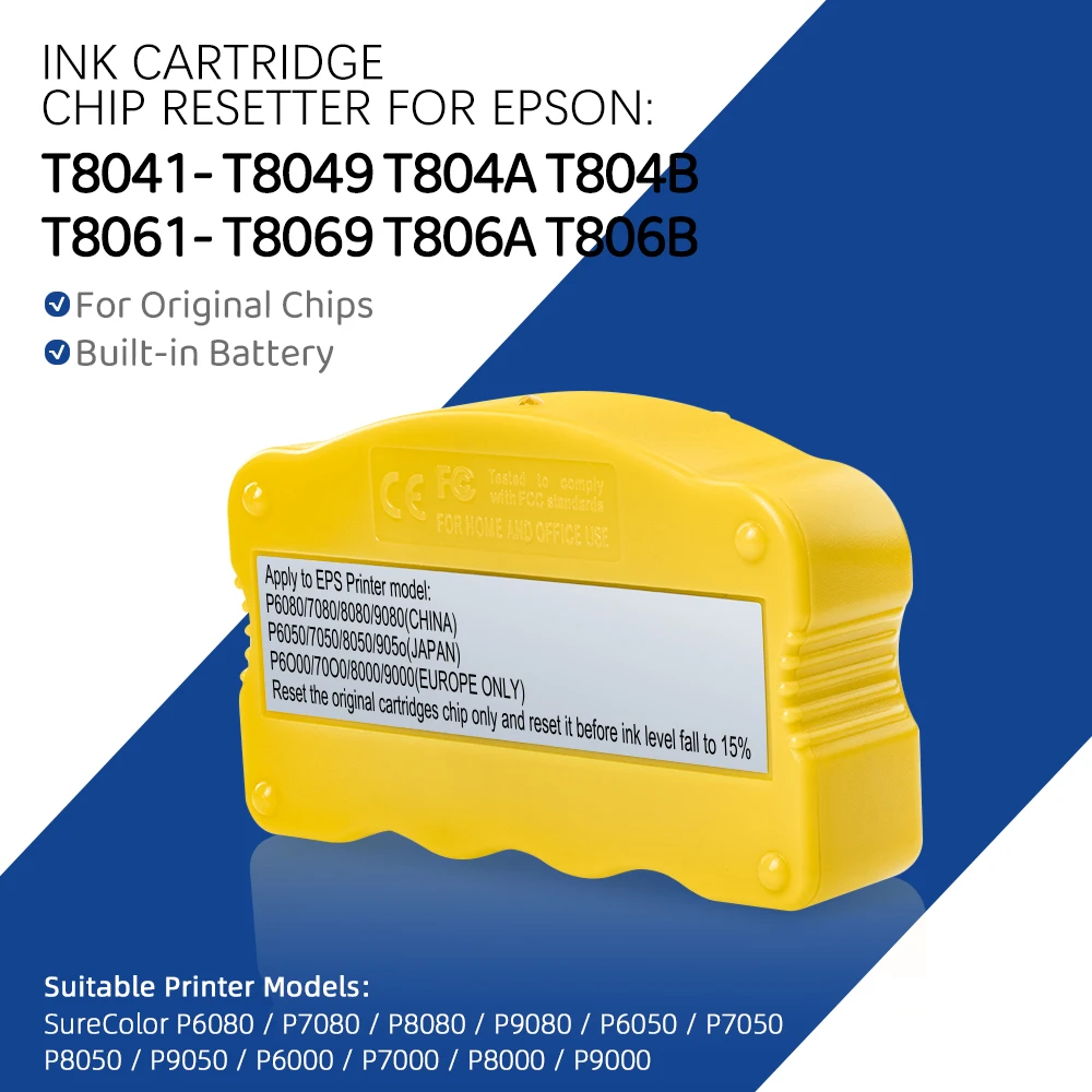 Сброс чипа чернильного картриджа T8041 T8061 для Epson SureColor P6080 P7080 P6050 P7050 P8050 P9050 P6000 P7000 P8000 P9000
Сброс чипа чернильного картриджа T8041 T8061 для Epson SureColor P6080 P7080 P6050 P7050 P8050 P9050 P6000 P7000 P8000 P9000