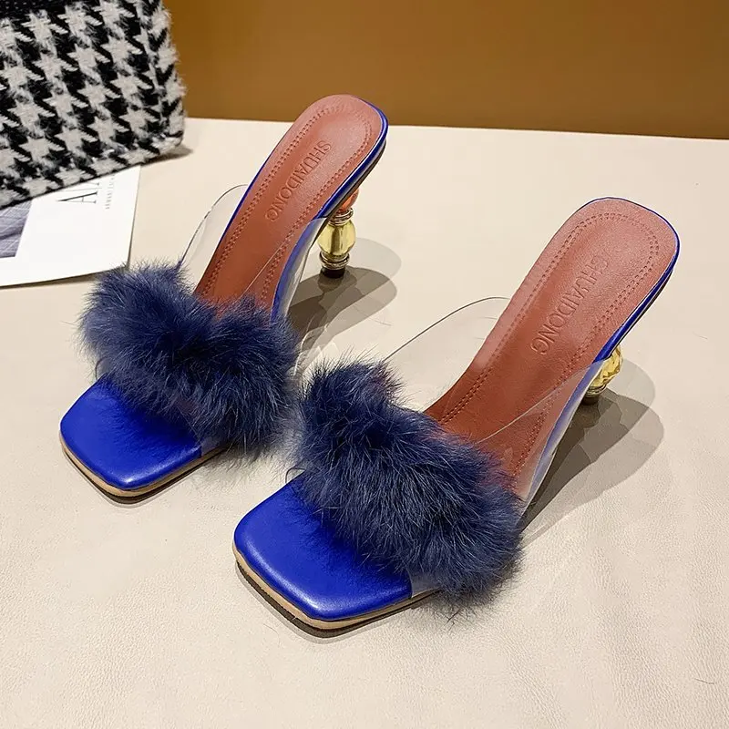 Woman Slides Transparent Perspex Crystal High Heels Fur Peep Toe Mules Slippers Ladies Summer Women Shoes Slides Shoes Plus Size
Woman Slides Transparent Perspex Crystal High Heels Fur Peep Toe Mules Slippers Ladies Summer Women Shoes Slides Shoes Plus Size
