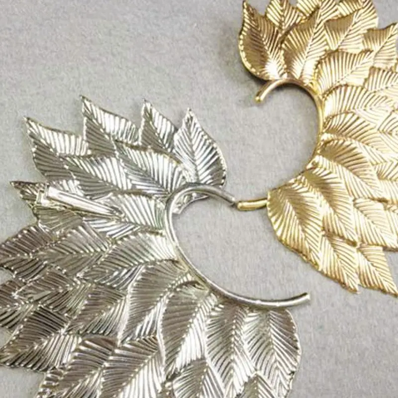 Gothic Non Piercing Ears Clip Fashion Big Leaf Earring Cuff Gold Silver Color One Side Bib Jewelry Decor for Party Prom
Gothic Non Piercing Ears Clip Fashion Big Leaf Earring Cuff Gold Silver Color One Side Bib Jewelry Decor for Party Prom
