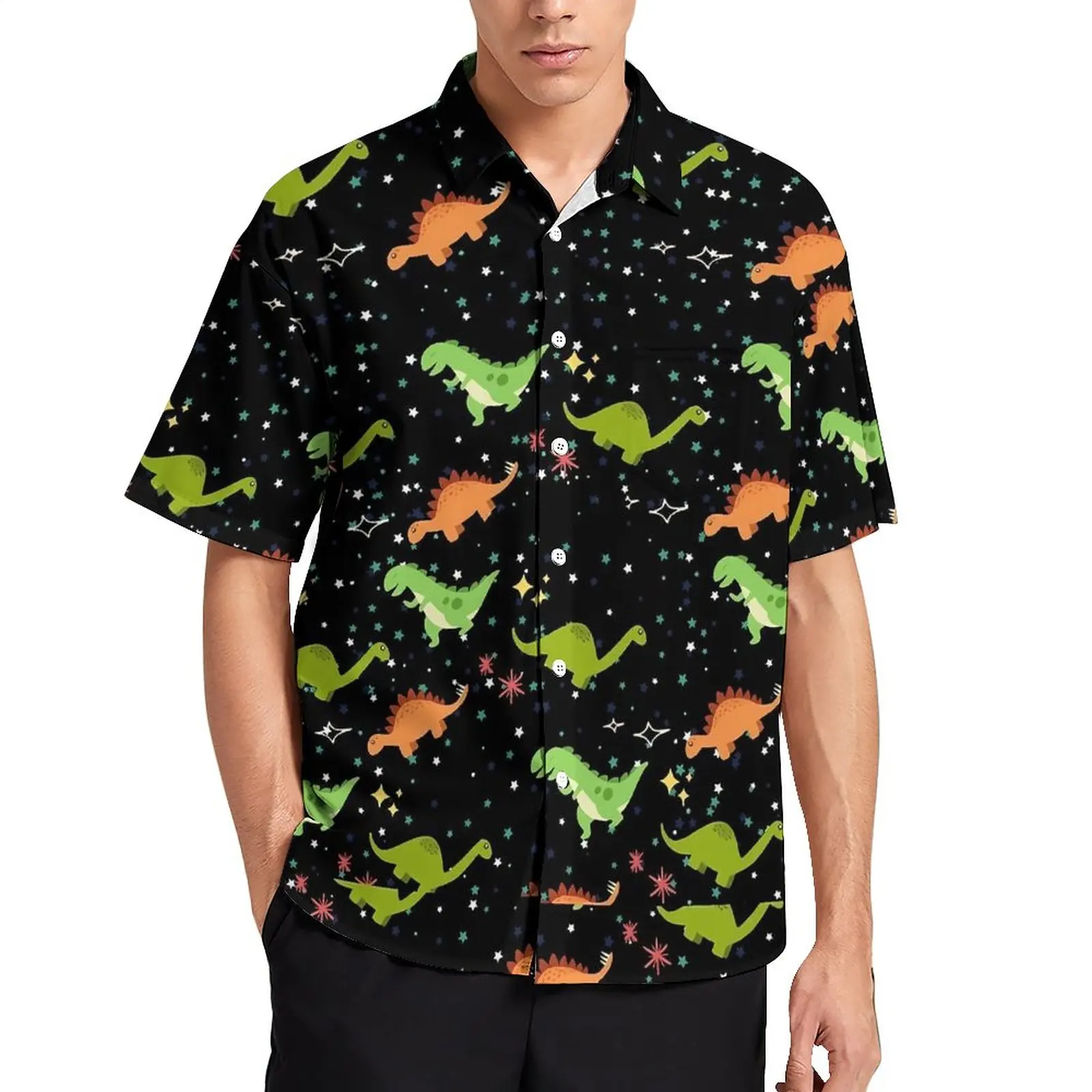 Cool Dinosaur Blouses Men Stars Print Casual Shirts Summer Short Sleeve Printed Streetwear Oversized Beach Shirt Gift
Cool Dinosaur Blouses Men Stars Print Casual Shirts Summer Short Sleeve Printed Streetwear Oversized Beach Shirt Gift